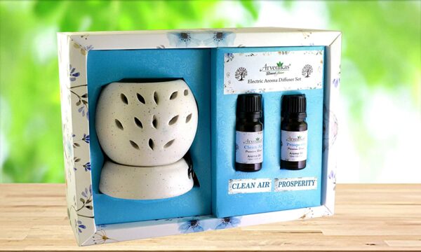 Electric Aroma Diffuser Set 2 Premium Scented Oils