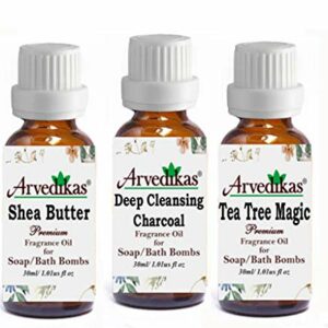 Shea Butter-Deep Cleansing Charcoal-Tea Tree Magic Fragrance Oil for Soap Making