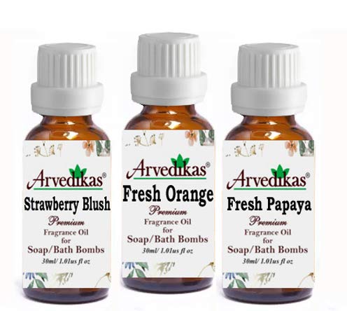 Strawberry Blush-Fresh Orange-Fresh Papaya Fragrance Oil for Soap Making