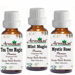 Tea Tree Magic-Mint Magic-Mystic Rose Fragrance Oil for Soap Making
