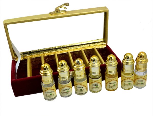 Arvedikas A Set of 7pcs Natural Perfume Oils Mini Bottles 3ml each Gift Set